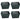 4 Large 19cm square plastic aquatic pots baskets for water plants and pond