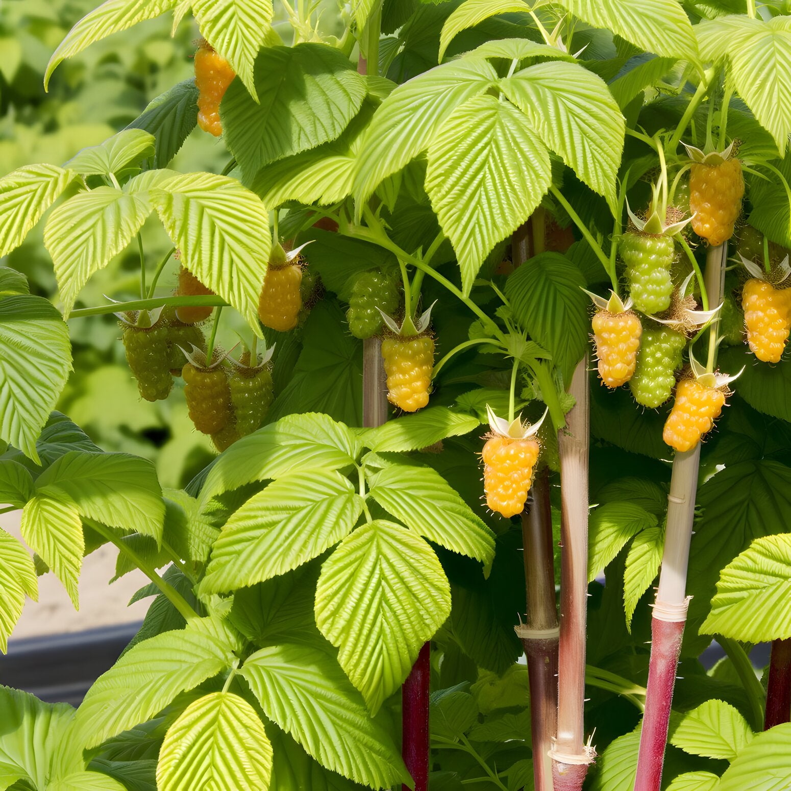 Golden Raspberry Leaves All Gold Raspberry